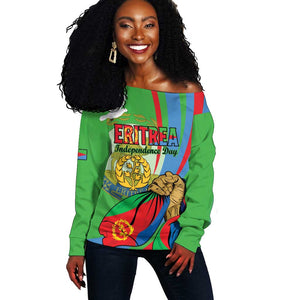 Happy Eritrea Independence Day Off Shoulder Sweater 34th Anniversary
