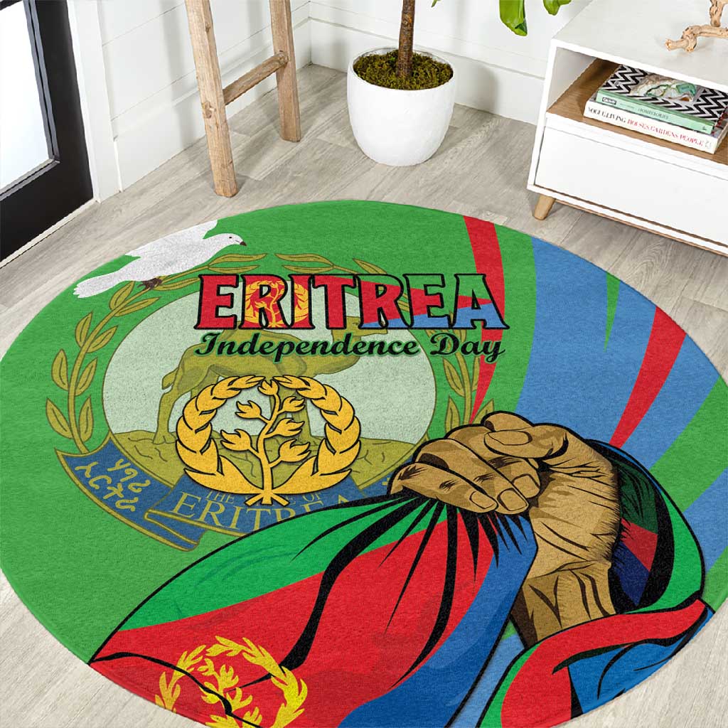 Happy Eritrea Independence Day Round Carpet 34th Anniversary