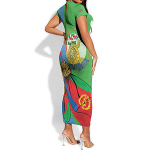 Happy Eritrea Independence Day Short Sleeve Bodycon Dress 34th Anniversary LT15