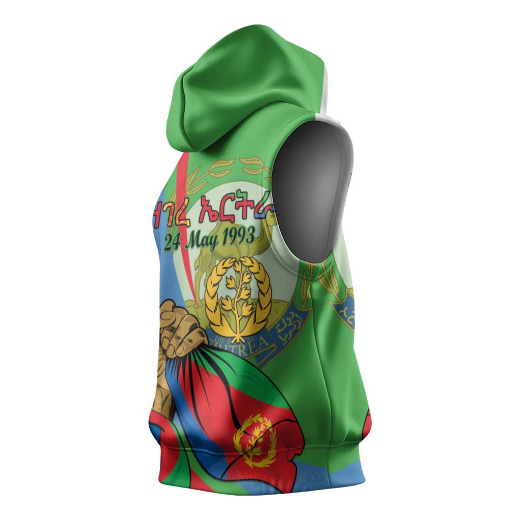 Happy Eritrea Independence Day Sleeveless Hoodie 34th Anniversary - African Pride