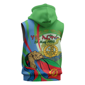Happy Eritrea Independence Day Sleeveless Zip Hoodie 34th Anniversary - African Pride