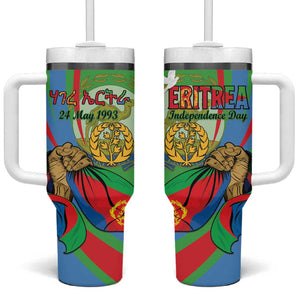 Happy Eritrea Independence Day Tumbler With Handle 34th Anniversary