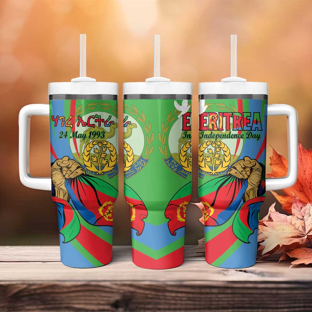 Happy Eritrea Independence Day Tumbler With Handle 34th Anniversary