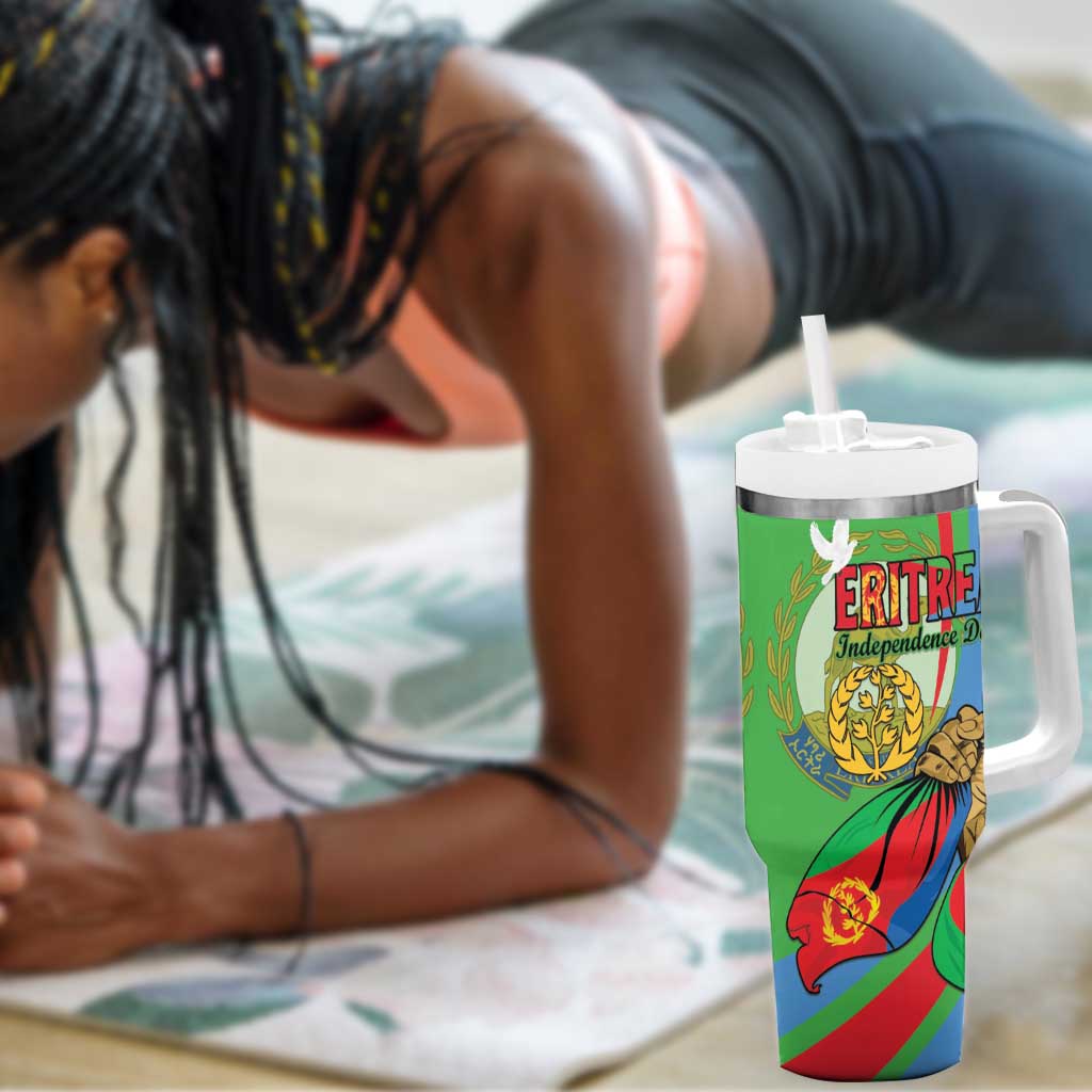 Happy Eritrea Independence Day Tumbler With Handle 34th Anniversary