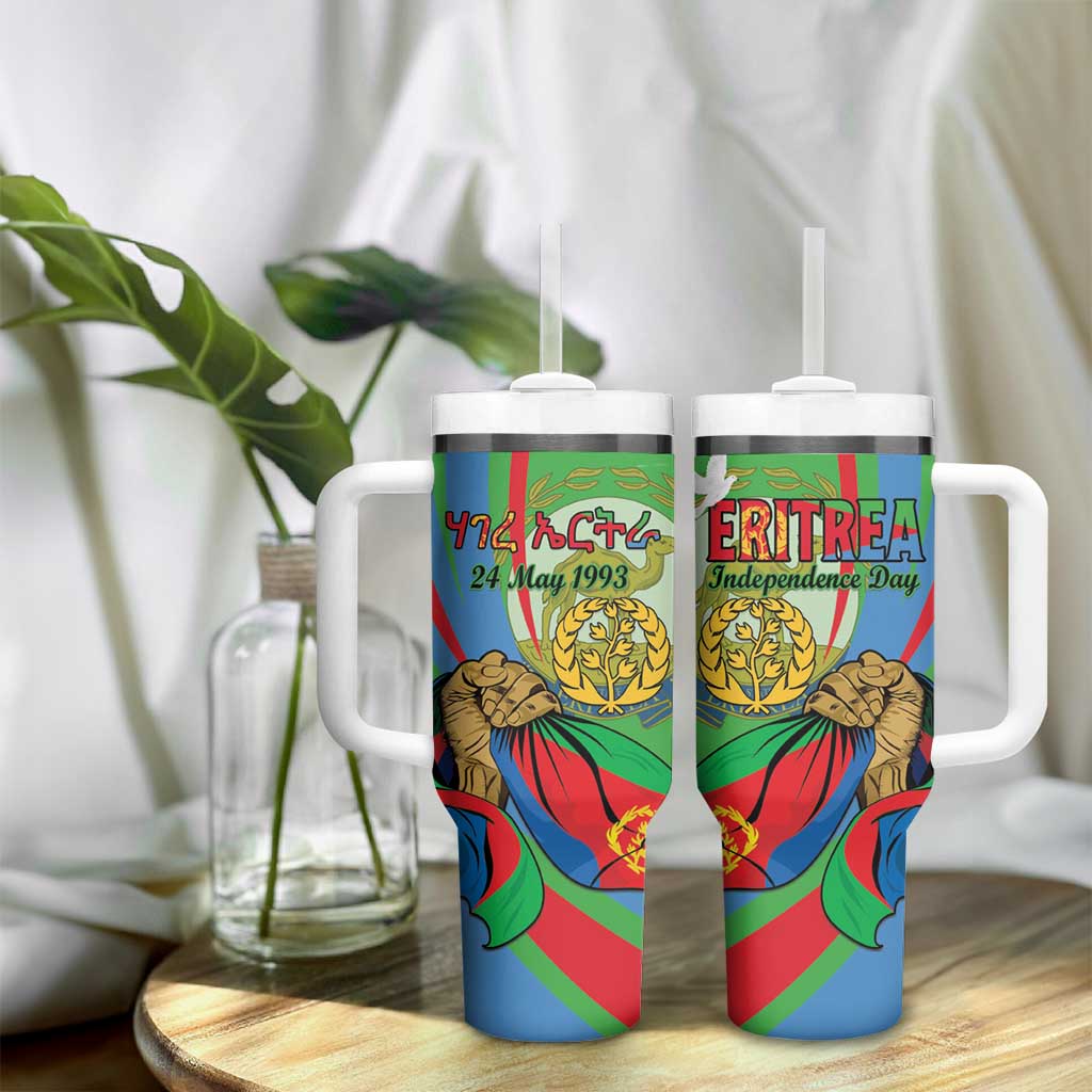 Happy Eritrea Independence Day Tumbler With Handle 34th Anniversary
