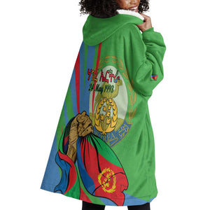 Happy Eritrea Independence Day Wearable Blanket Hoodie 34th Anniversary