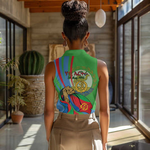 Happy Eritrea Independence Day Women Sleeveless Polo Shirt 34th Anniversary