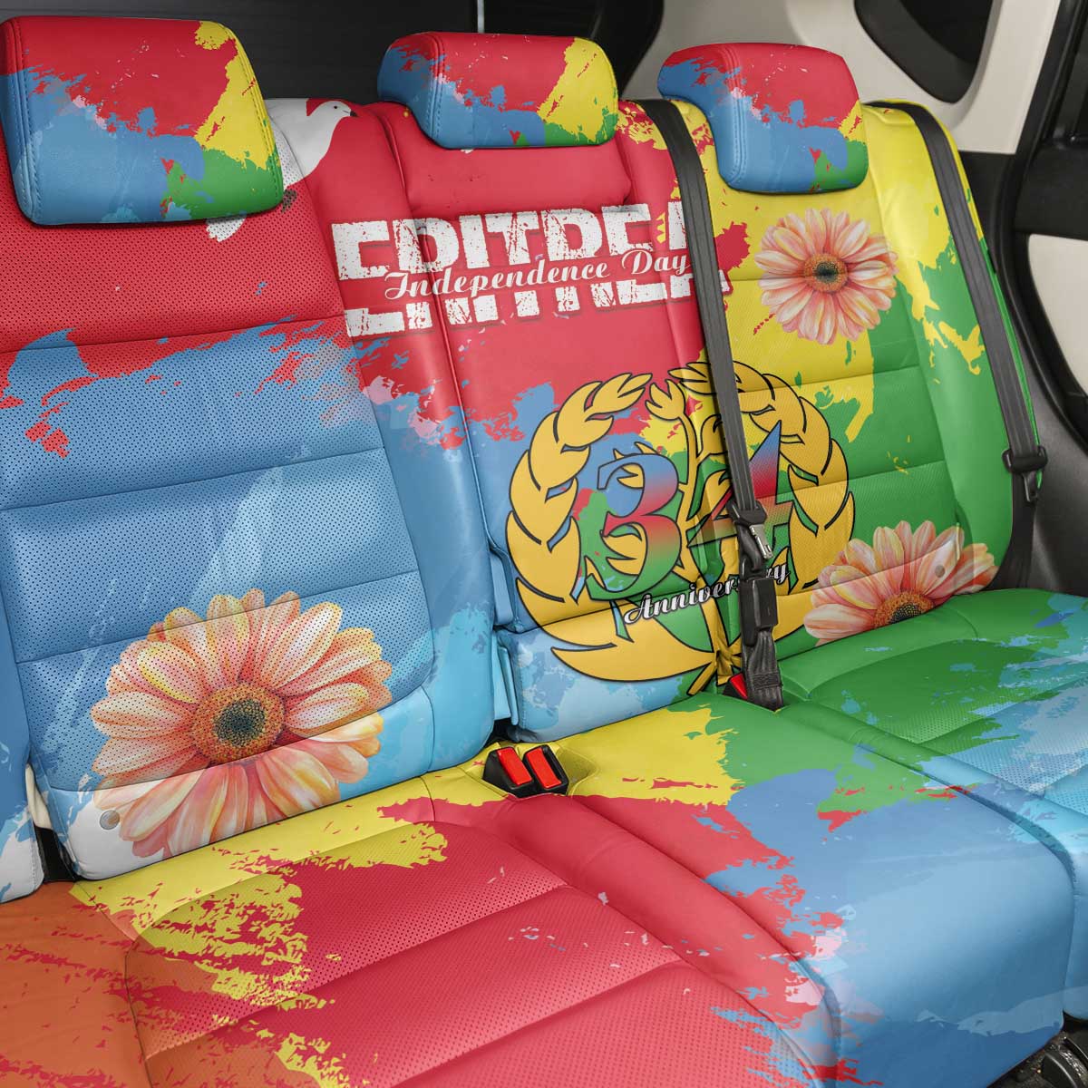 Eritrea Back Car Seat Cover Happy Independence Day