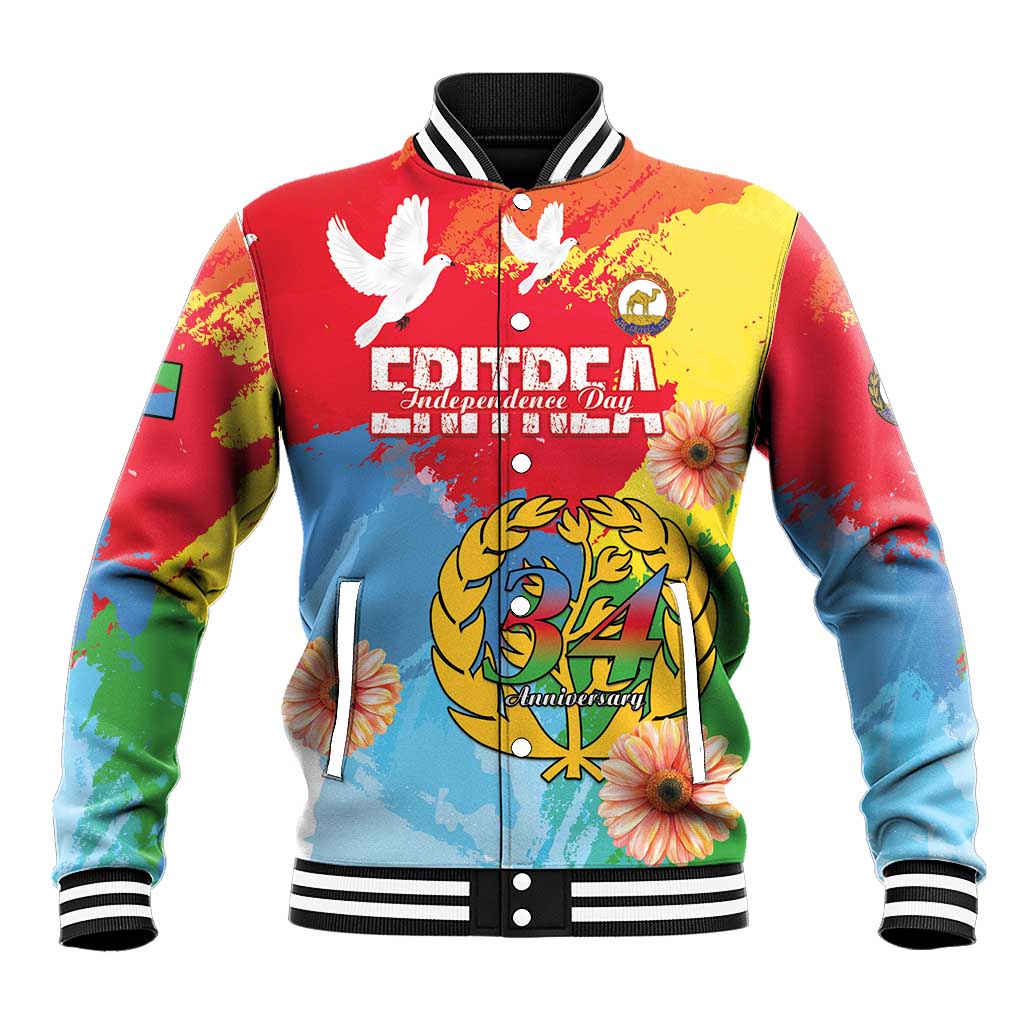 Personalised Eritrea Baseball Jacket Happy Independence Day