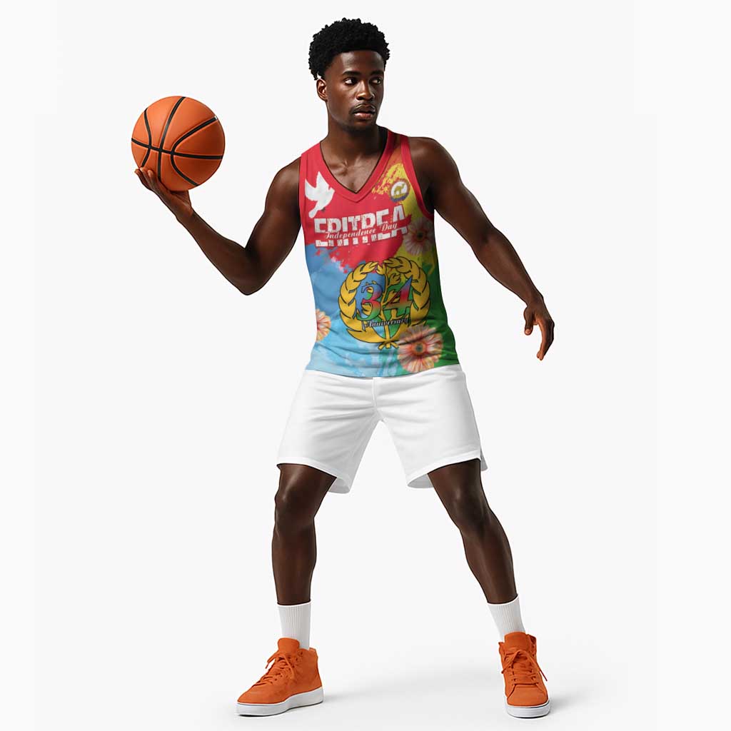 Personalised Eritrea Basketball Jersey Happy Independence Day - African Pride
