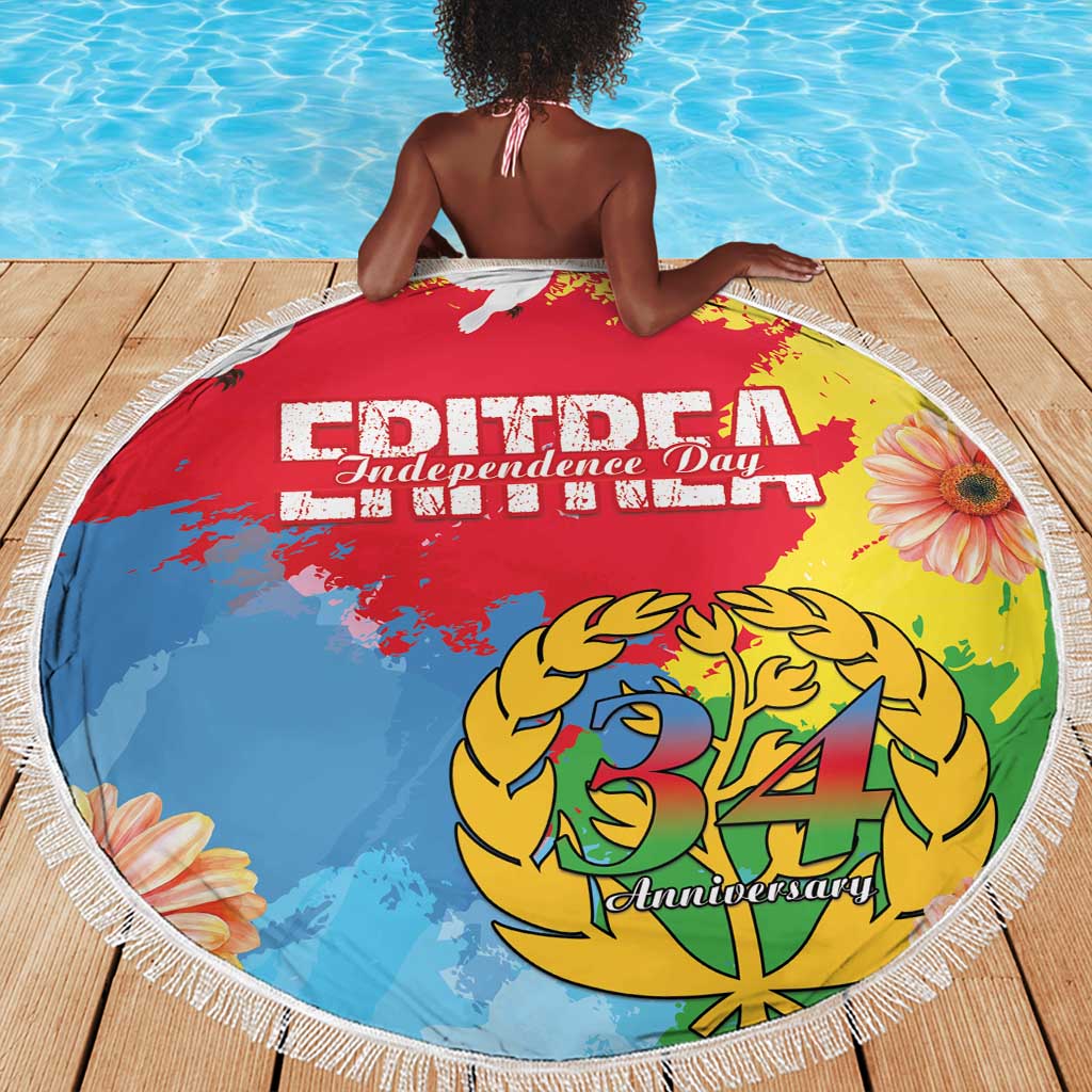 Eritrea Beach Blanket Happy Independence Day