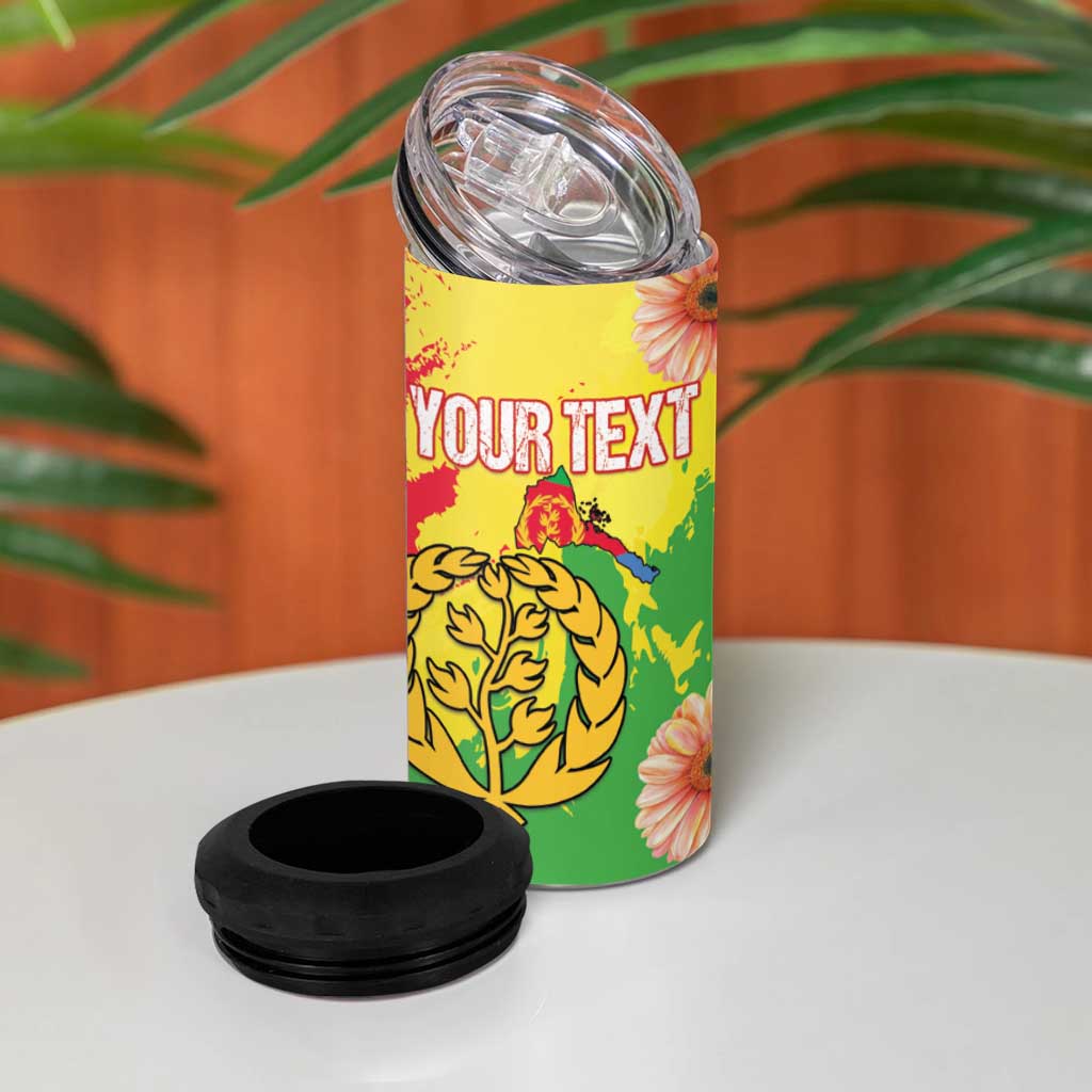Personalised Eritrea 4 in 1 Can Cooler Tumbler Happy Independence Day