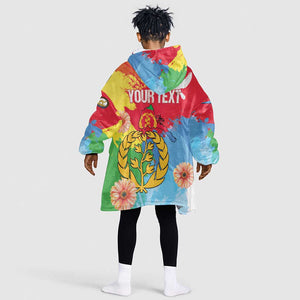 Personalised Eritrea Kid Wearable Blanket Hoodie Happy Independence Day