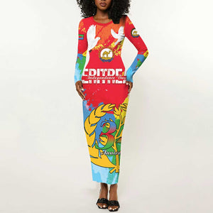 Personalised Eritrea Long Sleeve Bodycon Dress Happy Independence Day LT15