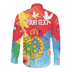 Personalised Eritrea Long Sleeve Button Shirt Happy Independence Day