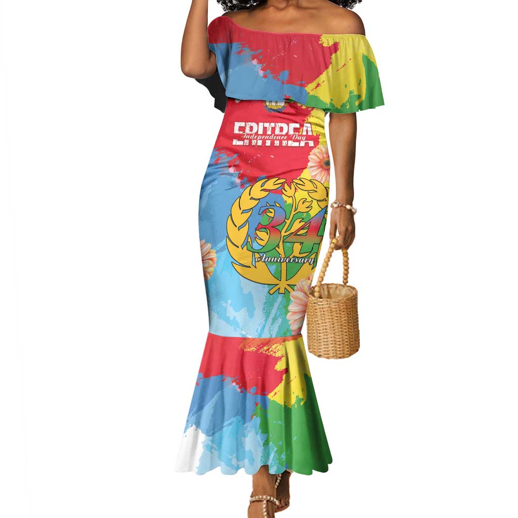 Personalised Eritrea Mermaid Dress Happy Independence Day