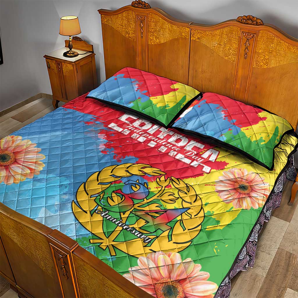 Eritrea Quilt Bed Set Happy Independence Day