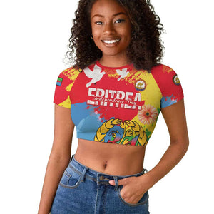 Personalised Eritrea Raglan Cropped T shirt Happy Independence Day