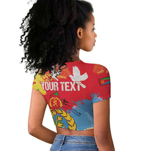 Personalised Eritrea Raglan Cropped T shirt Happy Independence Day