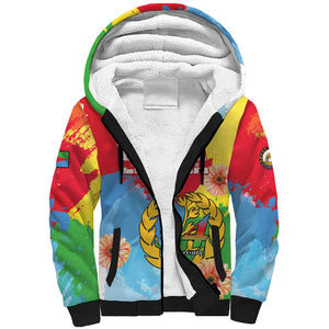 Personalised Eritrea Sherpa Hoodie Happy Independence Day
