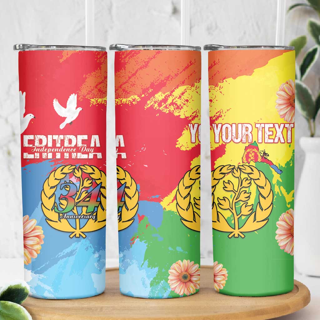 Personalised Eritrea Skinny Tumbler Happy Independence Day
