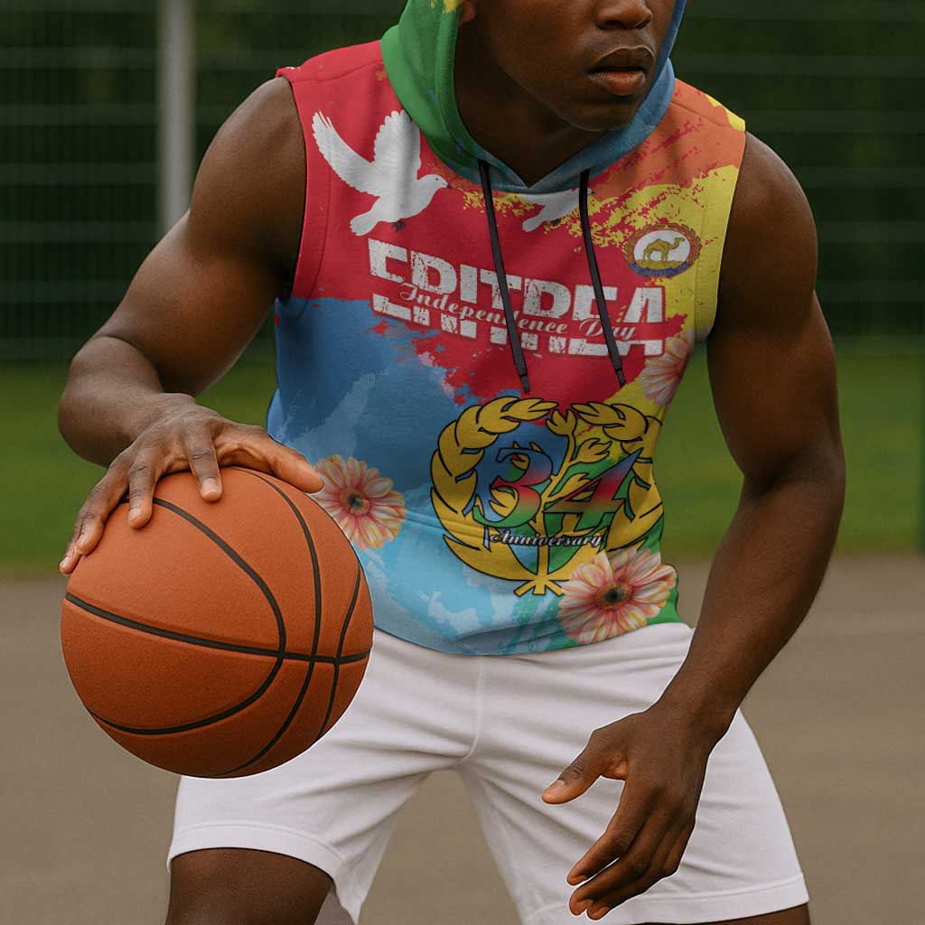 Personalised Eritrea Sleeveless Hoodie Happy Independence Day - African Pride