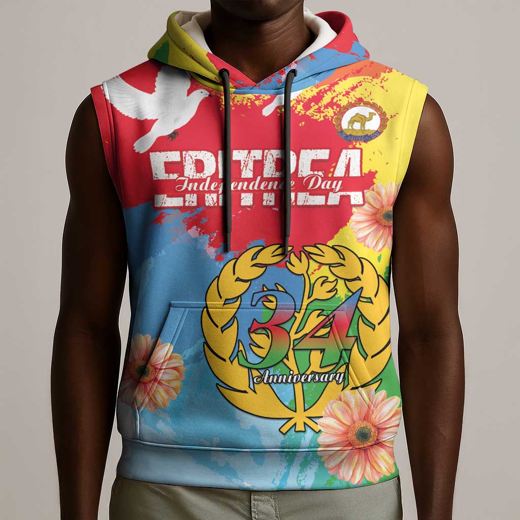 Personalised Eritrea Sleeveless Hoodie Happy Independence Day - African Pride