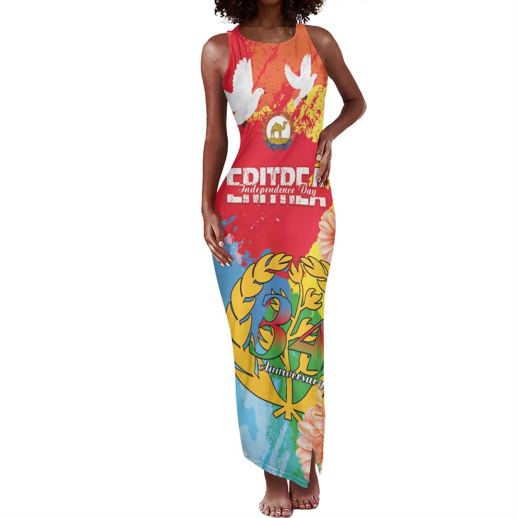 Personalised Eritrea Tank Maxi Dress Happy Independence Day