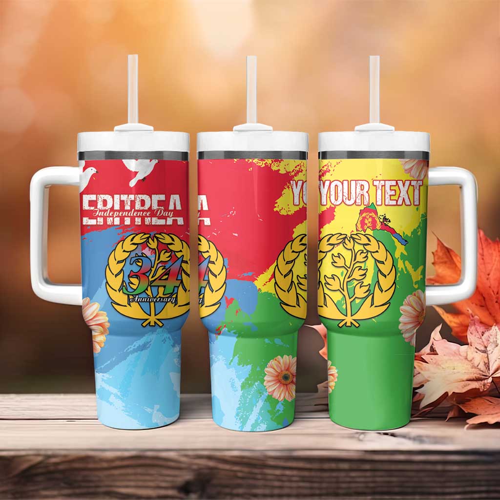 Personalised Eritrea Tumbler With Handle Happy Independence Day