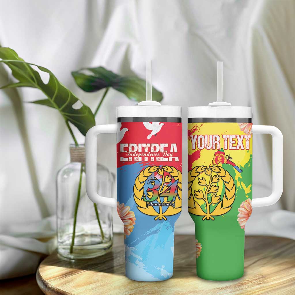 Personalised Eritrea Tumbler With Handle Happy Independence Day
