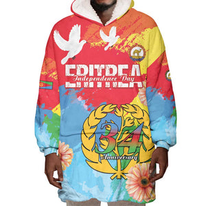Personalised Eritrea Wearable Blanket Hoodie Happy Independence Day