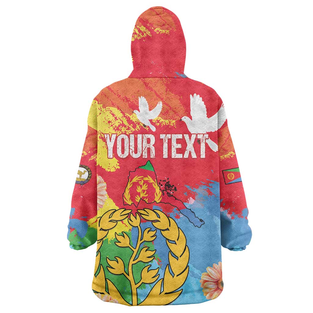 Personalised Eritrea Wearable Blanket Hoodie Happy Independence Day