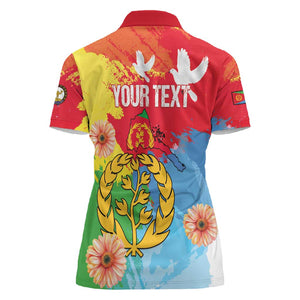 Personalised Eritrea Women Polo Shirt Happy Independence Day