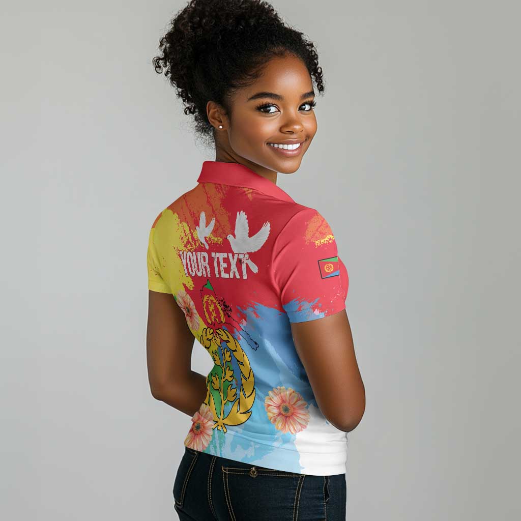 Personalised Eritrea Women Polo Shirt Happy Independence Day