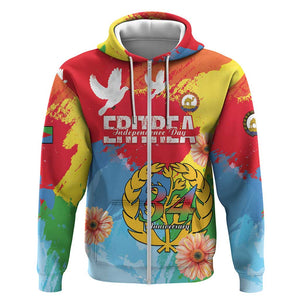 Personalised Eritrea Zip Hoodie Happy Independence Day