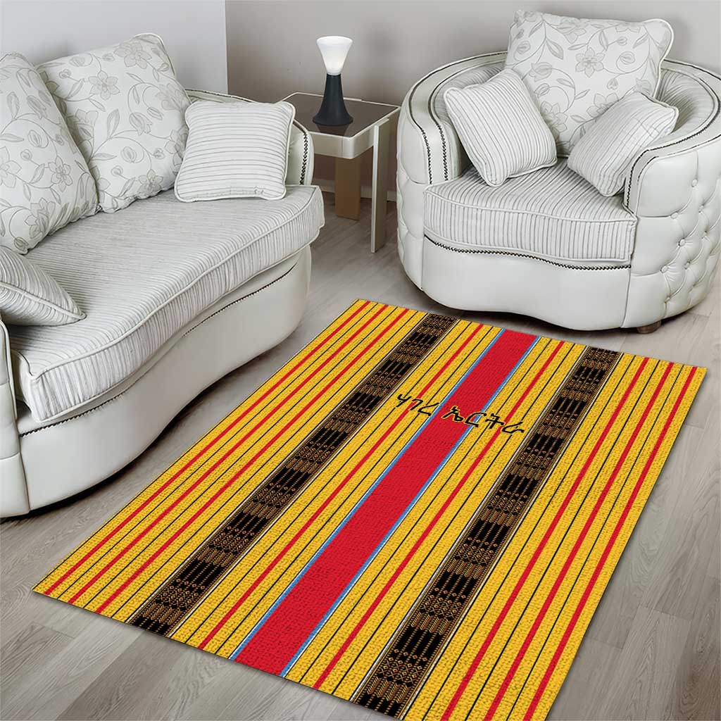 Eritrea Traditional Saho Mix Tilet Pattern Area Rug