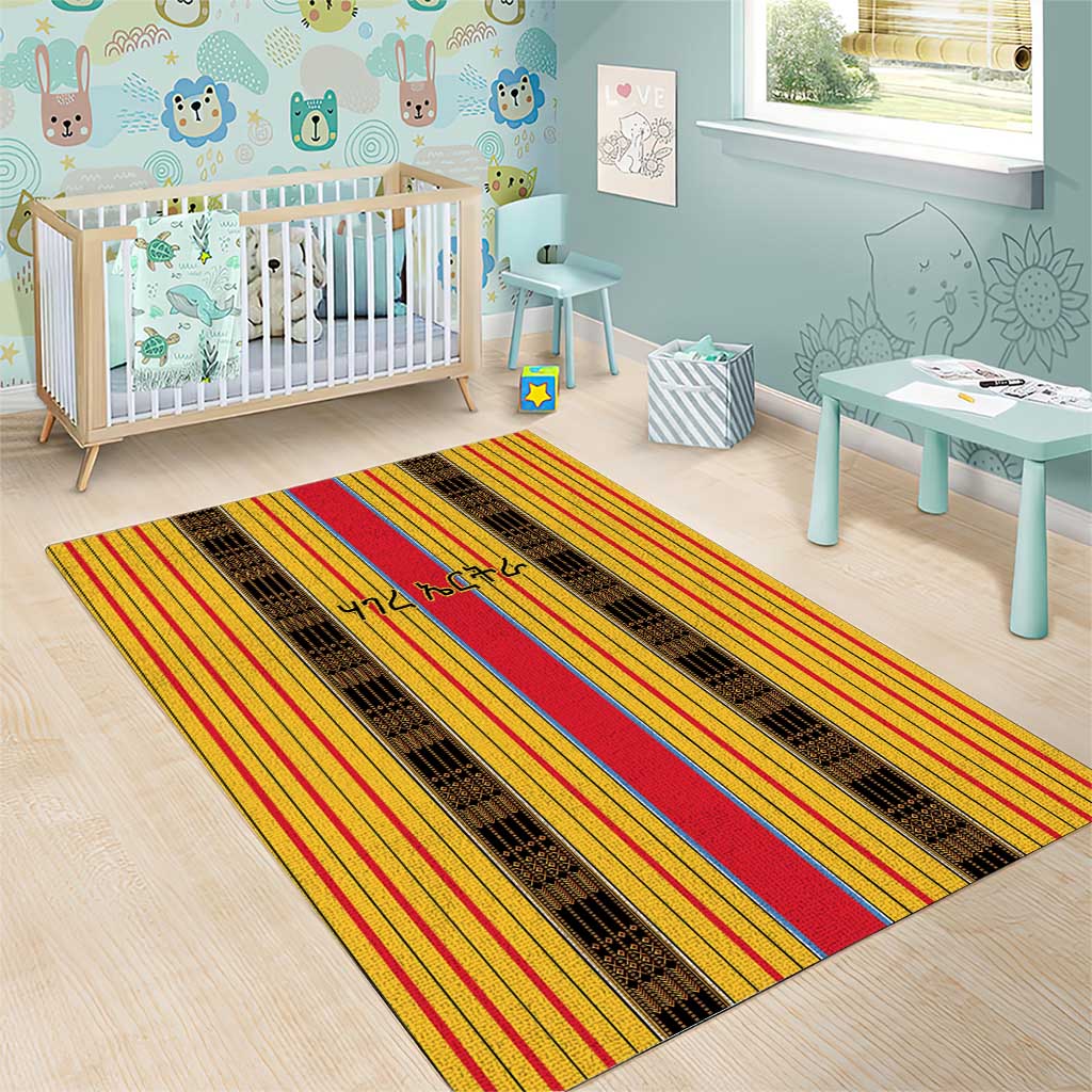 Eritrea Traditional Saho Mix Tilet Pattern Area Rug