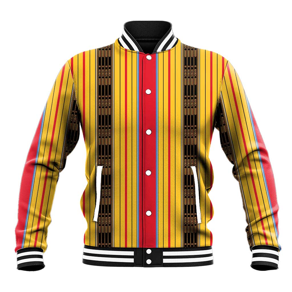 Eritrea Traditional Saho Mix Tilet Pattern Baseball Jacket