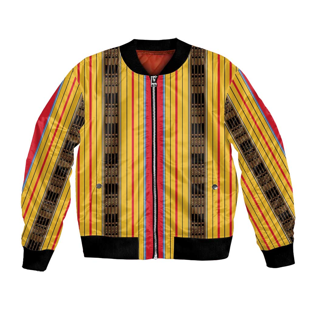 Eritrea Traditional Saho Mix Tilet Pattern Bomber Jacket