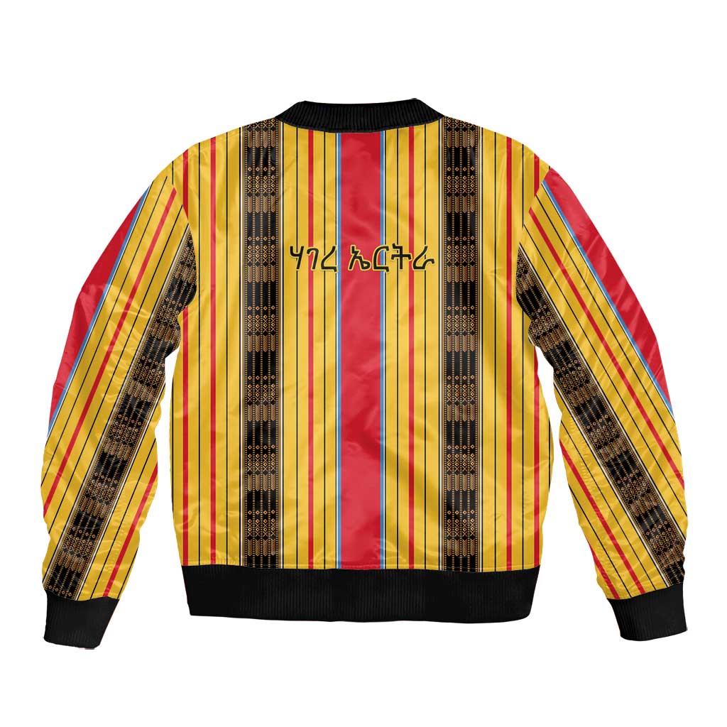 Eritrea Traditional Saho Mix Tilet Pattern Bomber Jacket