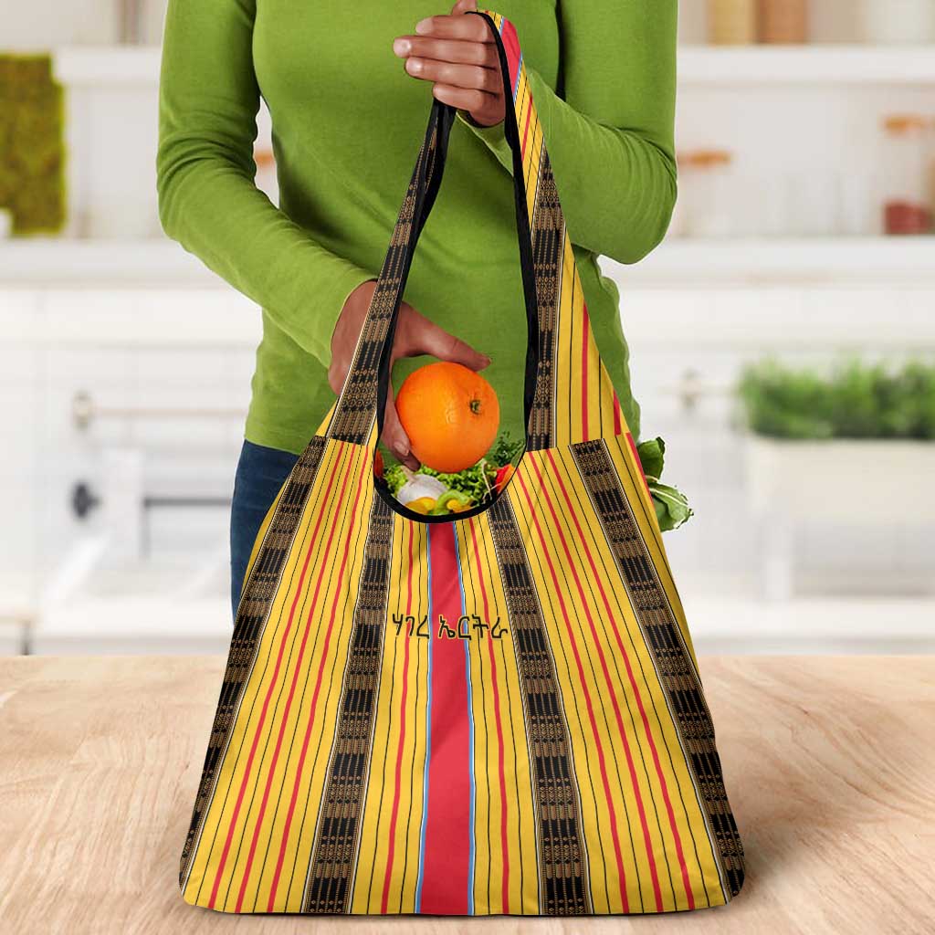 Eritrea Traditional Saho Mix Tilet Pattern Grocery Bag