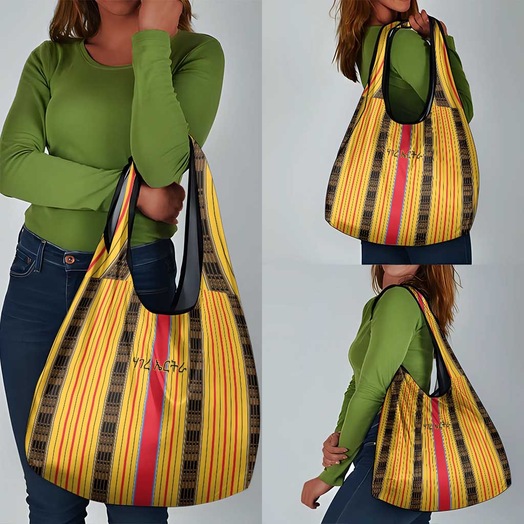 Eritrea Traditional Saho Mix Tilet Pattern Grocery Bag