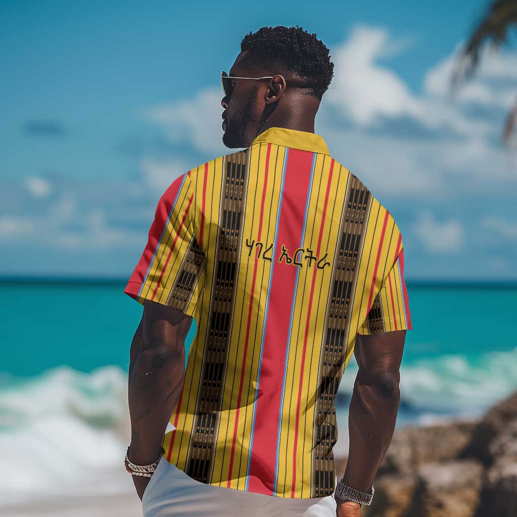 Eritrea Traditional Saho Mix Tilet Pattern Hawaiian Shirt