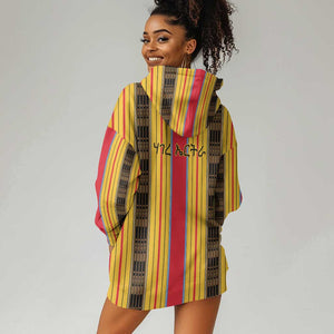 Eritrea Traditional Saho Mix Tilet Pattern Hoodie Dress