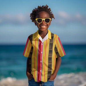 Eritrea Traditional Saho Mix Tilet Pattern Kid Hawaiian Shirt