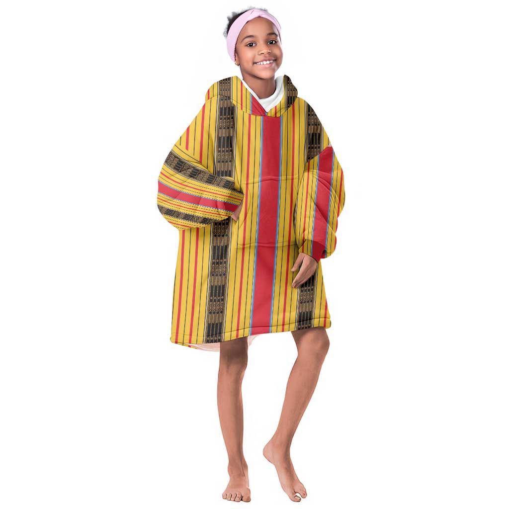 Eritrea Traditional Saho Mix Tilet Pattern Kid Wearable Blanket Hoodie