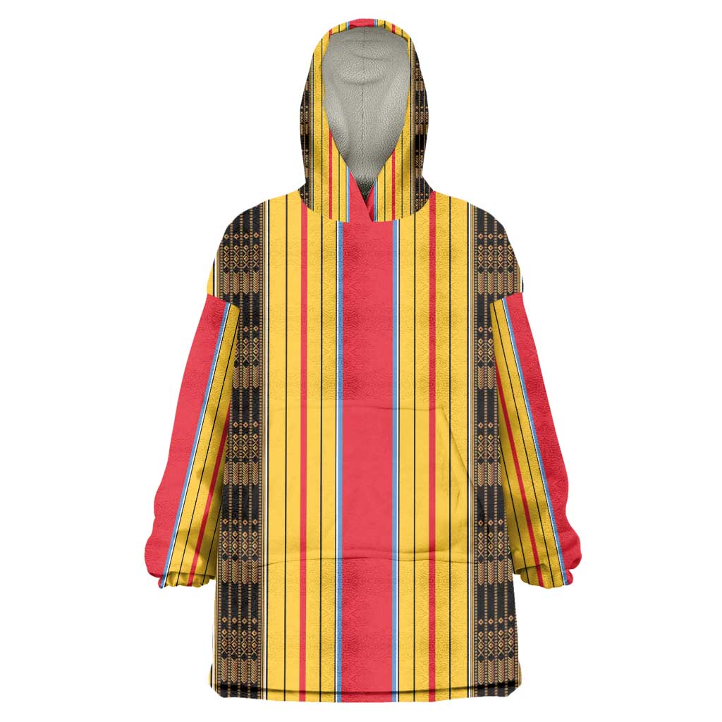 Eritrea Traditional Saho Mix Tilet Pattern Kid Wearable Blanket Hoodie