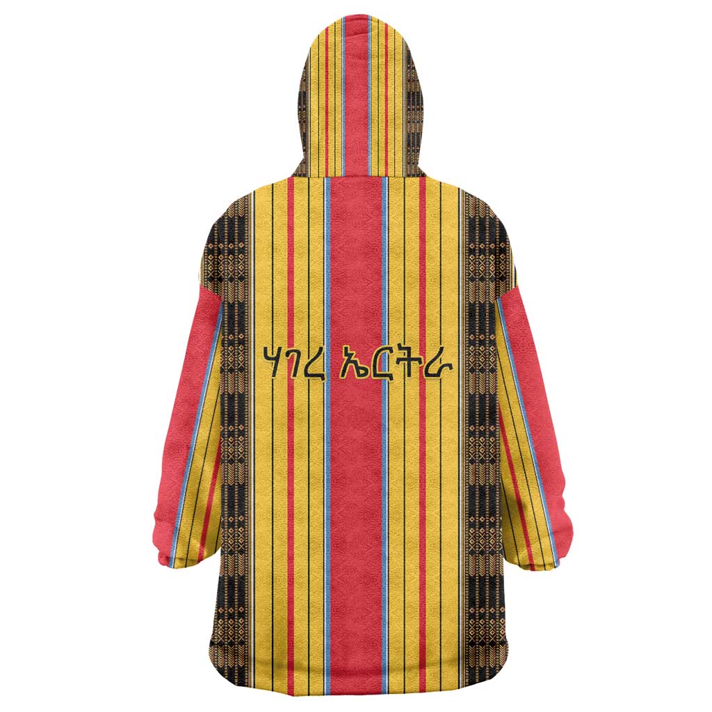 Eritrea Traditional Saho Mix Tilet Pattern Kid Wearable Blanket Hoodie