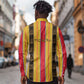 Eritrea Traditional Saho Mix Tilet Pattern Long Sleeve Button Shirt