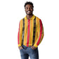 Eritrea Traditional Saho Mix Tilet Pattern Long Sleeve Polo Shirt